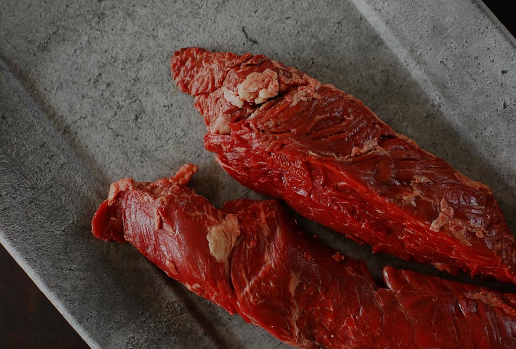 Rohes Onglet vom Rind