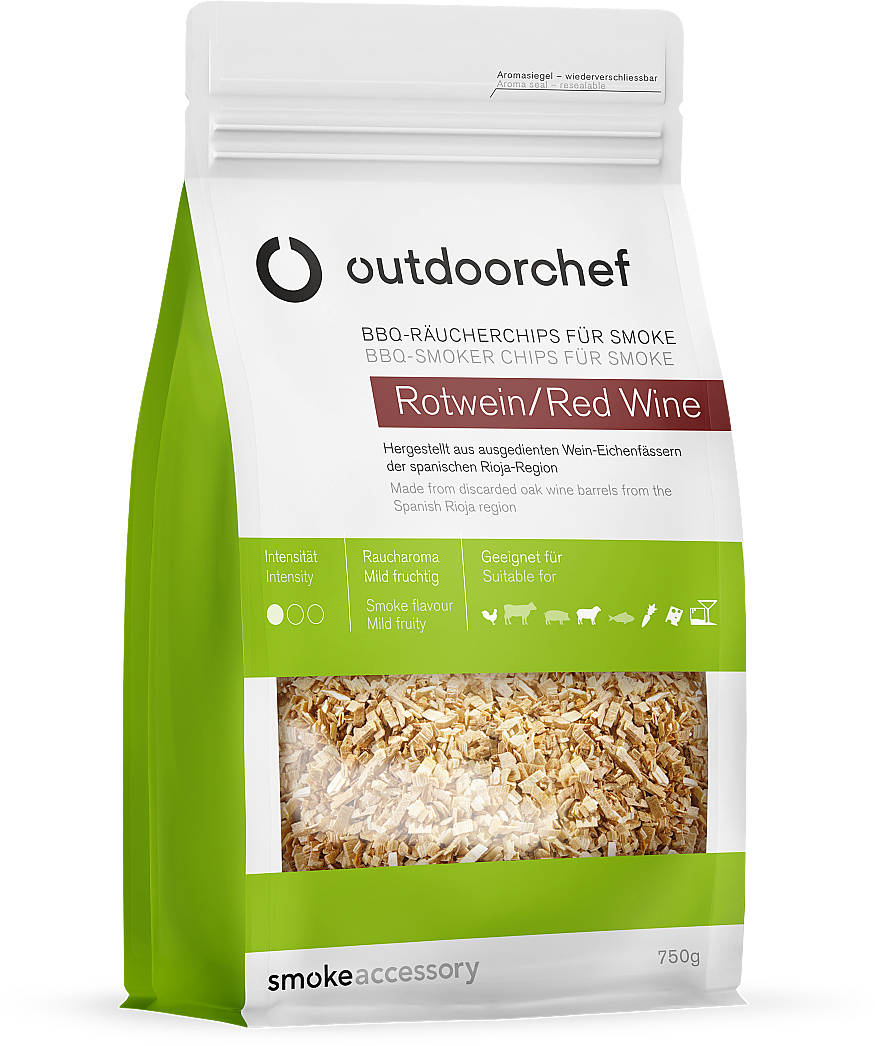 Outdoorchef Räucherchips Rotwein für Smoke, 750 g