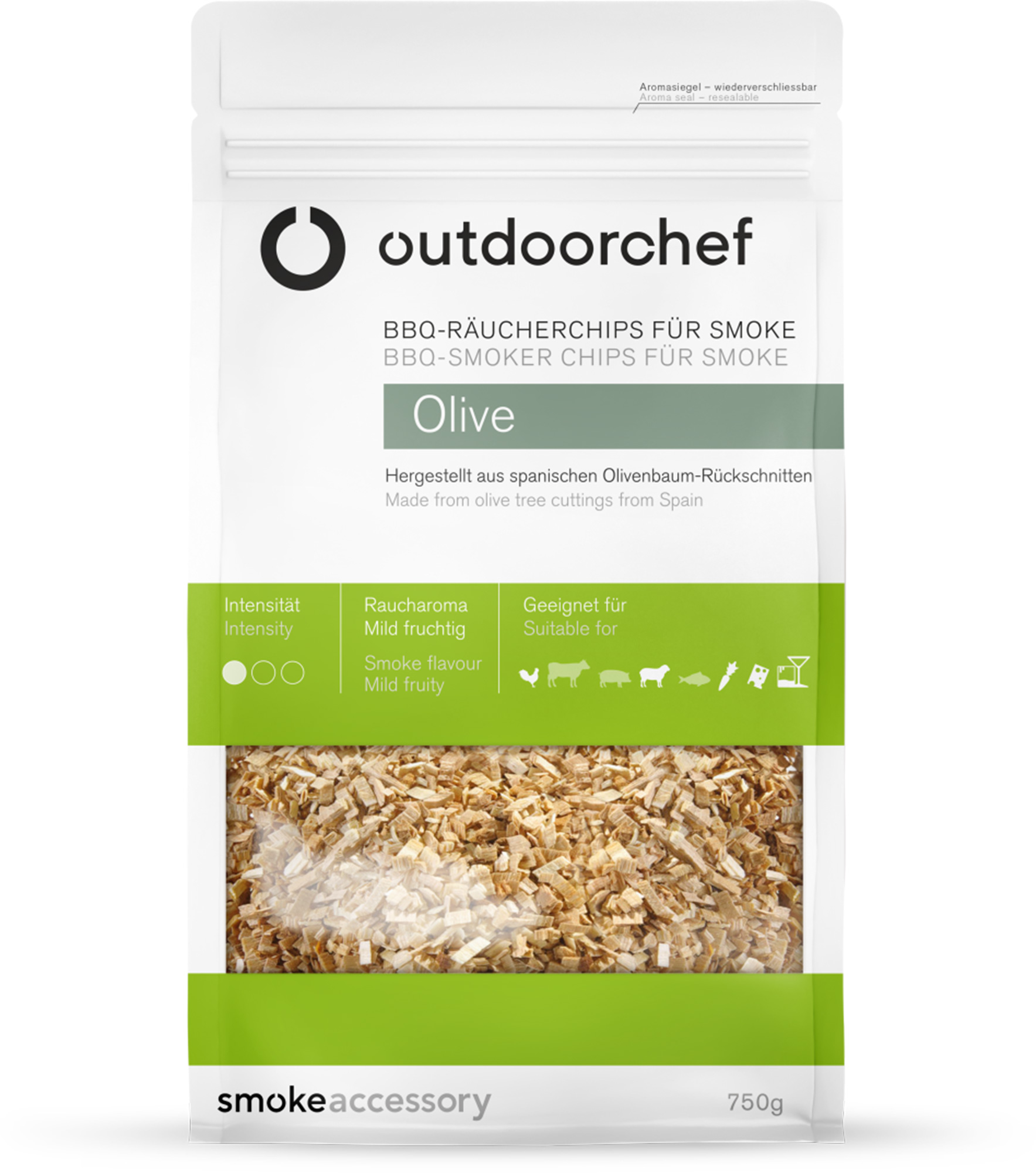 Outdoorchef Räucherchips Olive für Smoke, 750 g