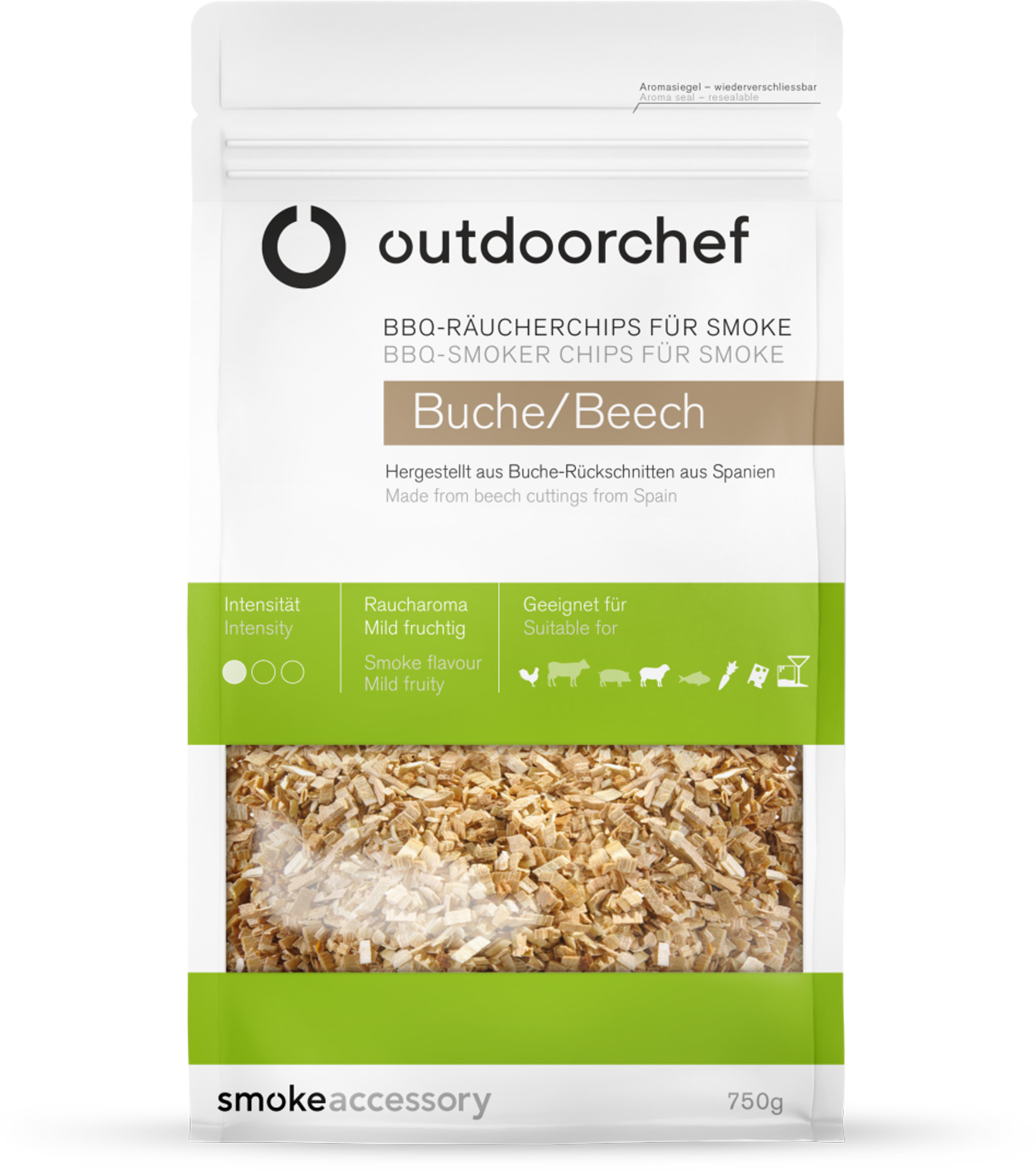 Outdoorchef Räucherchips Buche für Smoke, 750 g