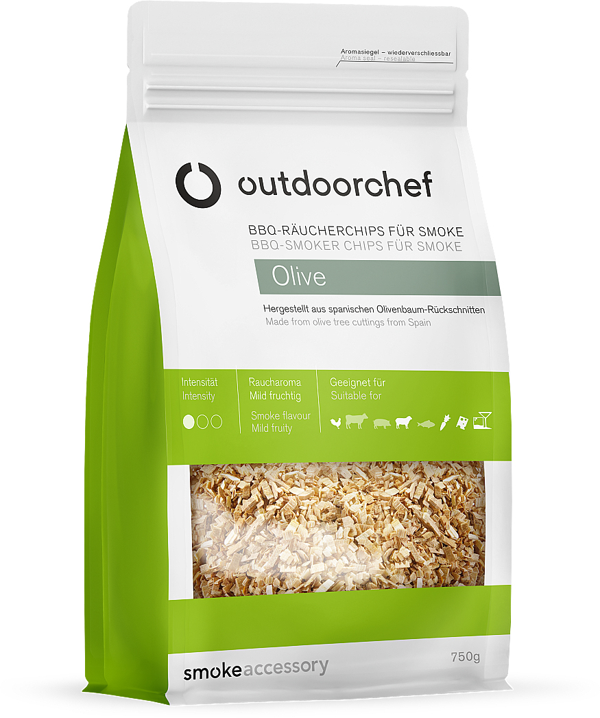 Outdoorchef Räucherchips Olive für Smoke, 750 g